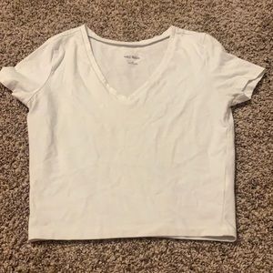 Wild Fable white v-neck crop top,